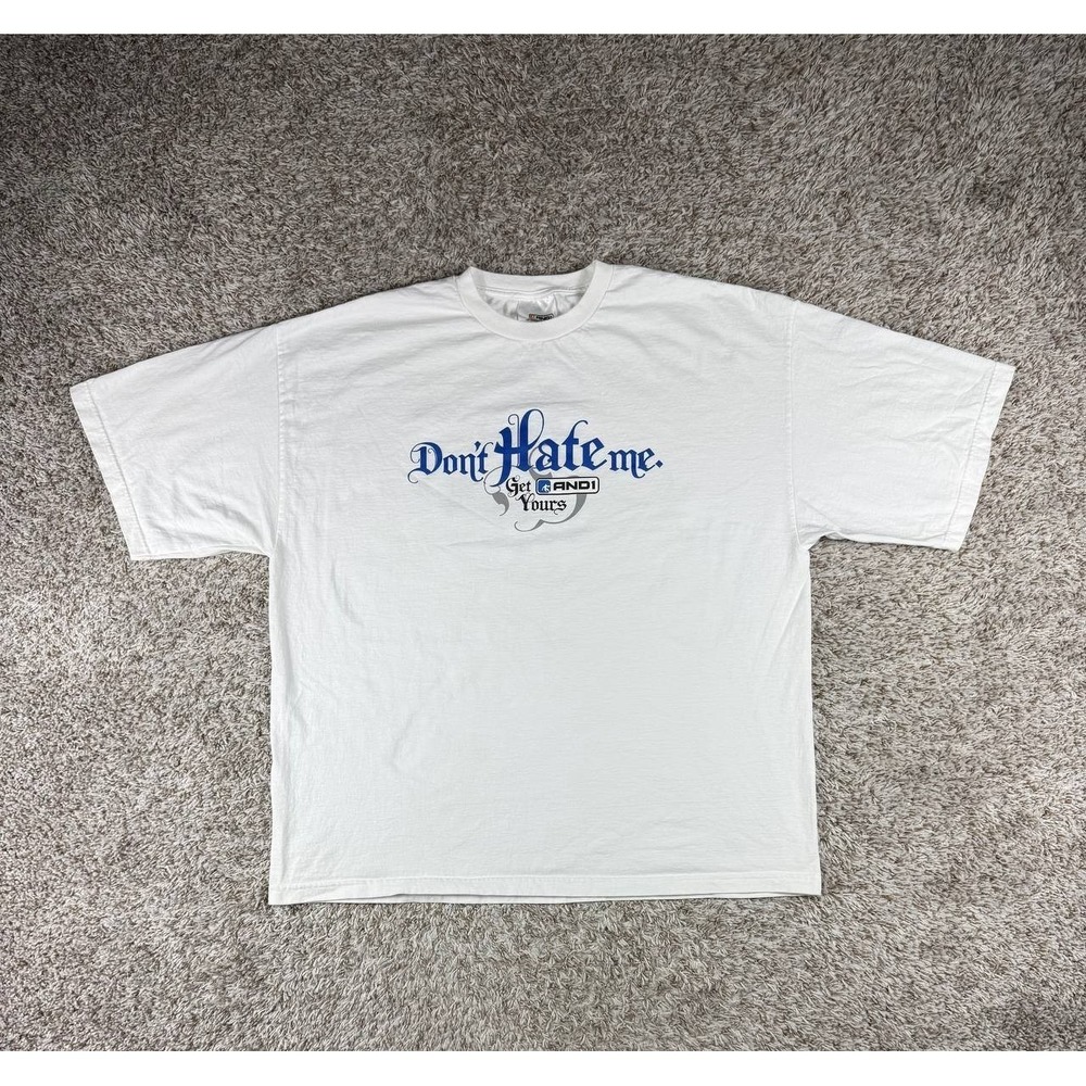 Y2K AND1 T-Shirt 2XL Streetball Hip Hop Dont Hate Me Because You Aint Me Tee